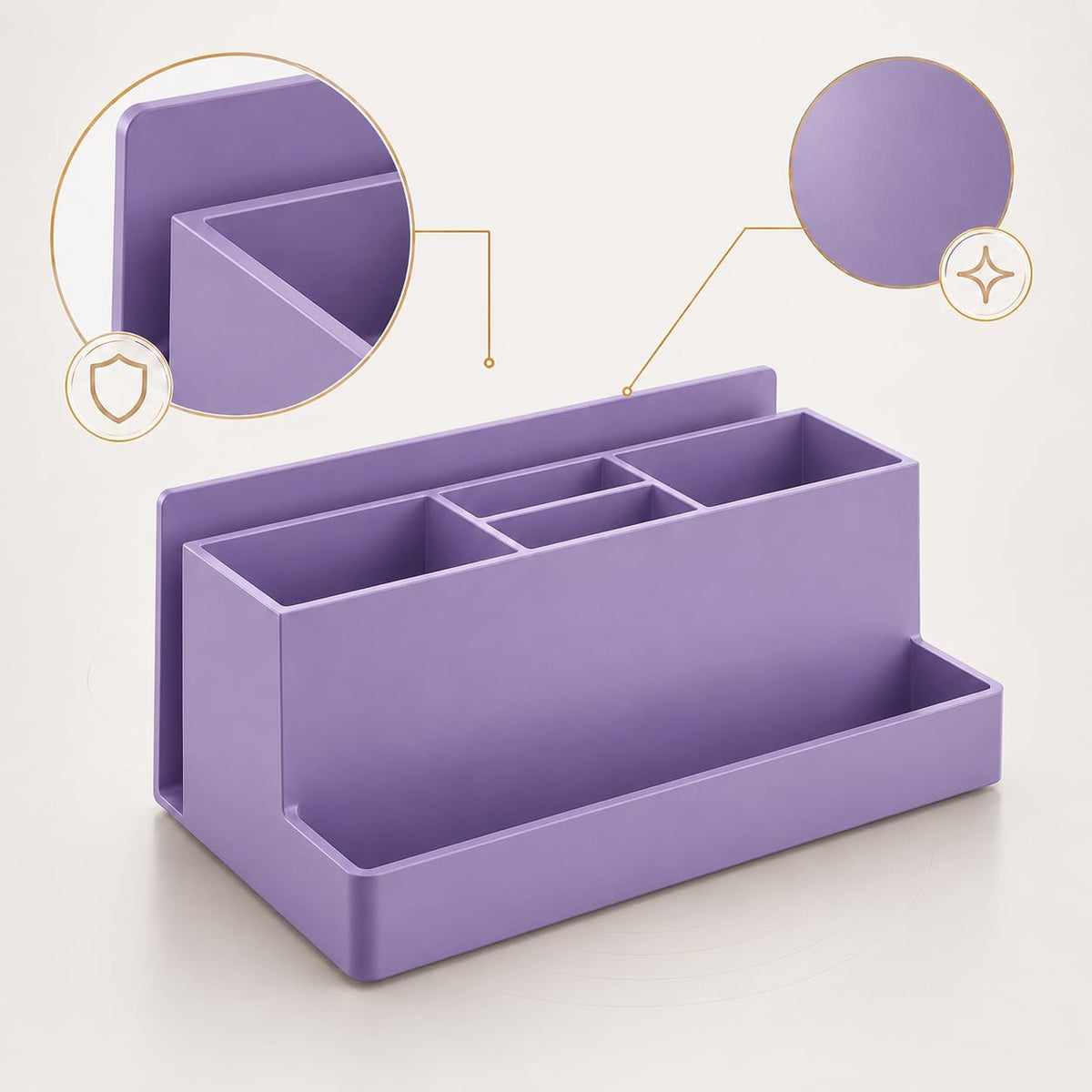 Acrimet Desktop Organizer - Multi Organizer Caddy Holder for Office, Home and School use (Plastic)