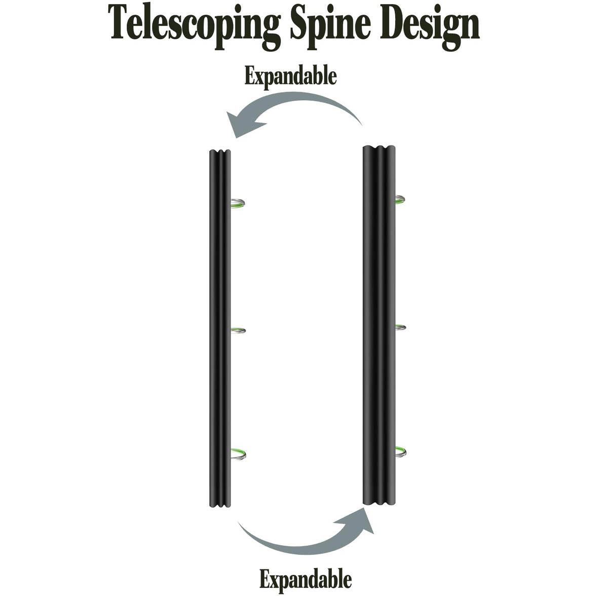 INFUN 1 INCH Telescoping 3 Ring Binder - 4PCS, Portable Plastic Binder with Telescoping Spine ，3