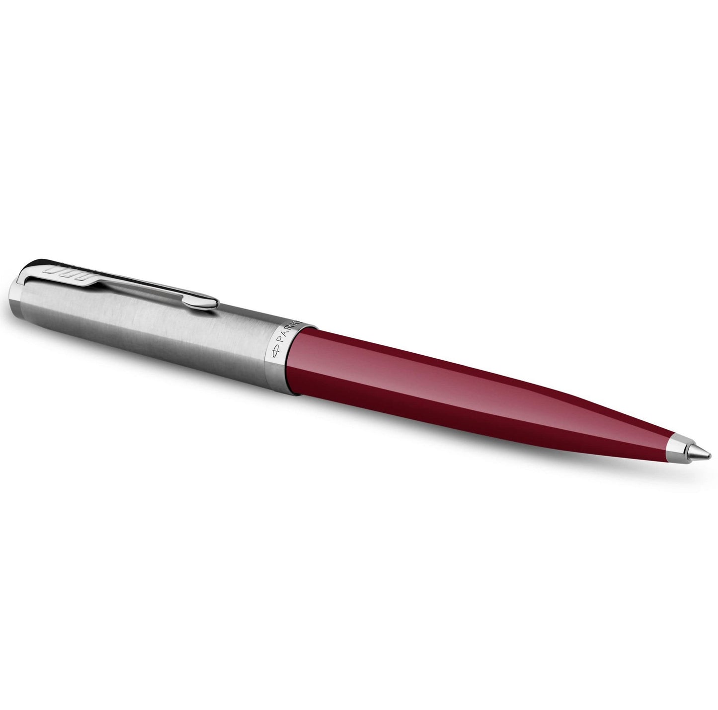 Parker 51 Ballpoint Pen Burgundy Barrel with Chrome Trim Medium Point with Black Ink Refill Gift Box