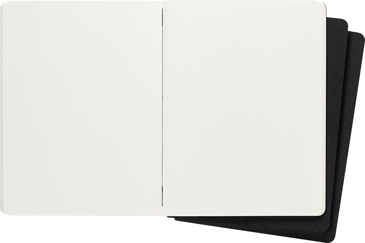 Moleskine Cahier Journal, Soft Cover, Large (5" x 8.25") Ruled/Lined, Black, 80 Pages (Set of 3)