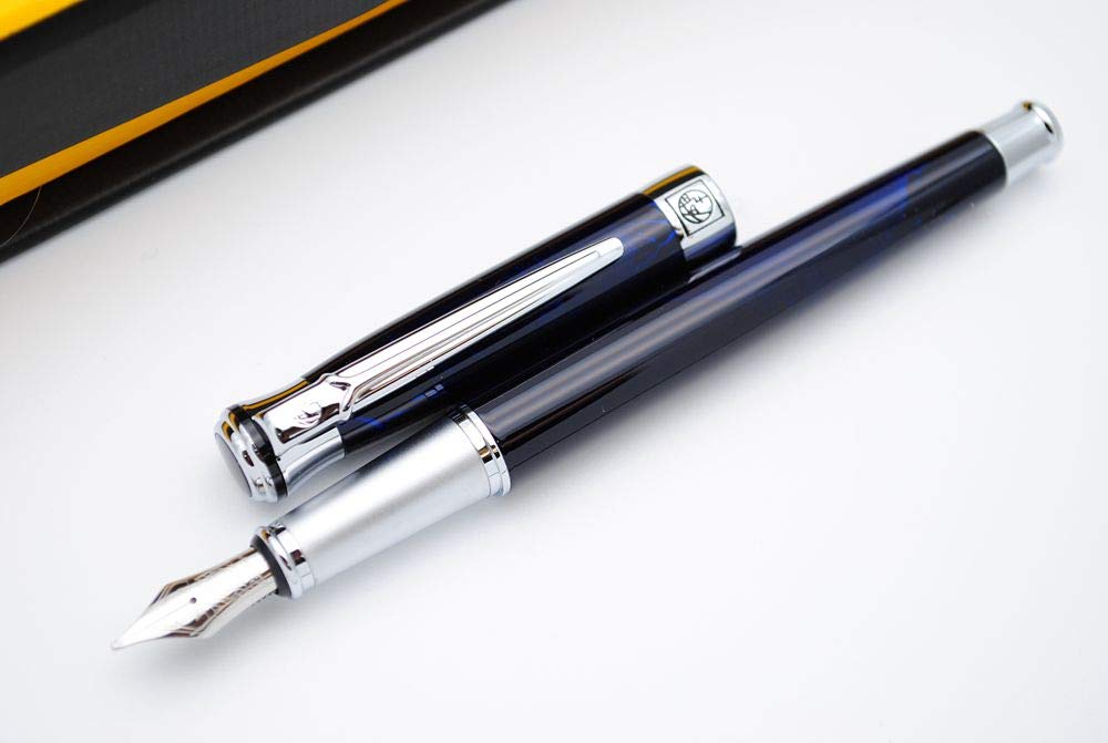 czxwyst Picasso 903 Sweden Flower King Fountain Pen Original Box (Blue Marble)