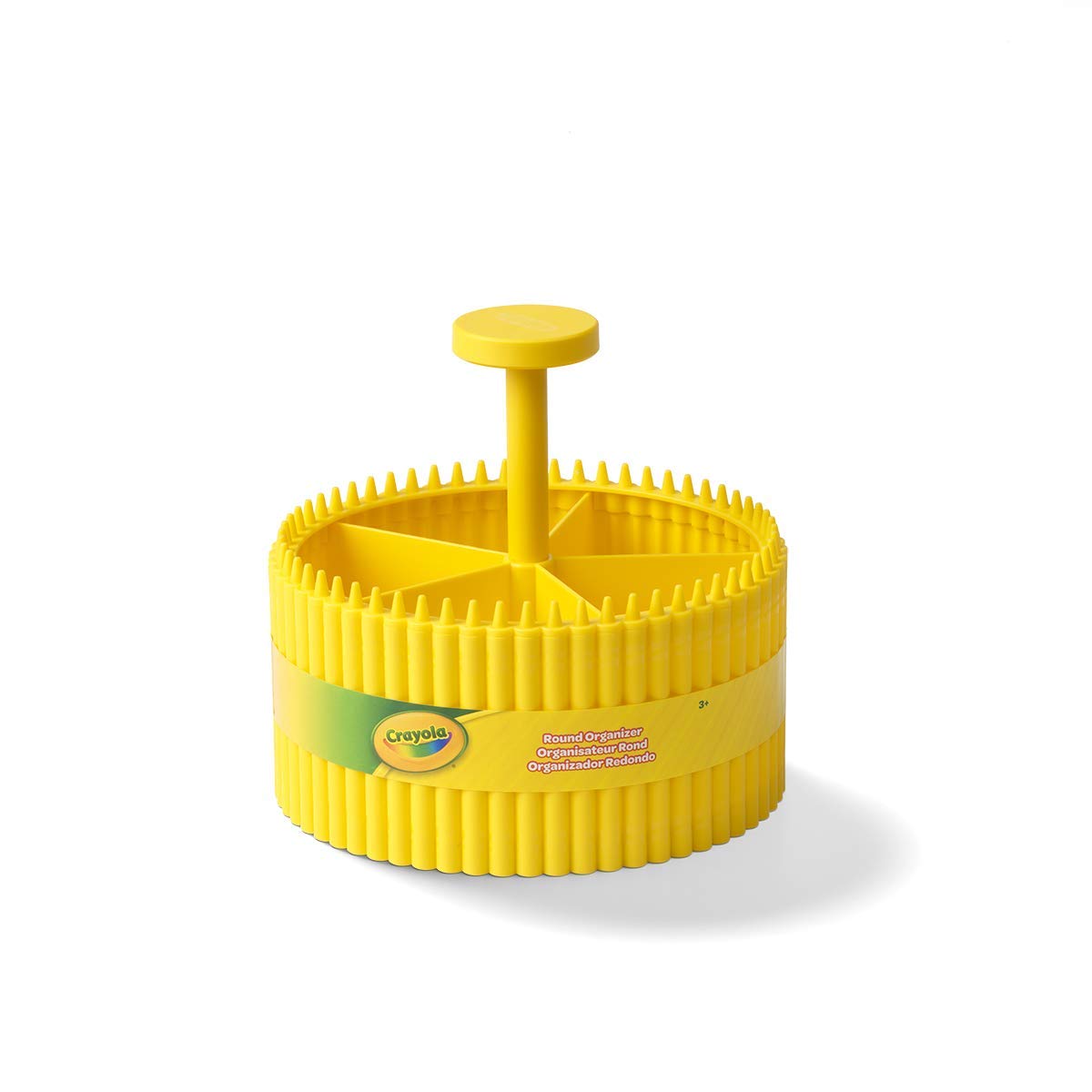 Crayola Round Storage Organizer - Creative Kids Desk Organizer With 5 Sections For Storing Pens