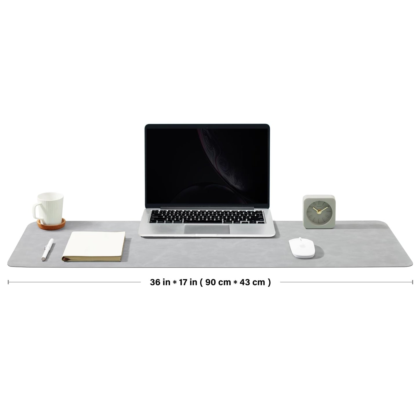 Distressed Leather Desk Mat - Non-Slip PU Desk Pad for Office and Home - Desk Organization and