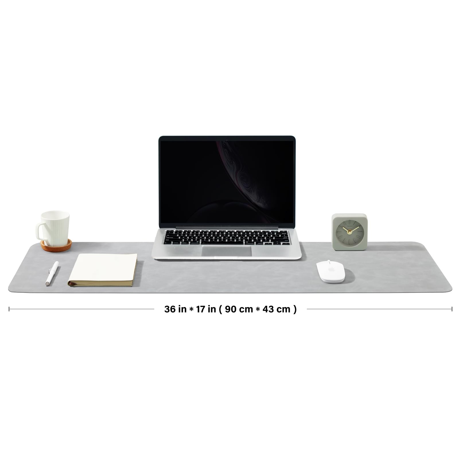Distressed Leather Desk Mat - Non-Slip PU Desk Pad for Office and Home - Desk Organization and