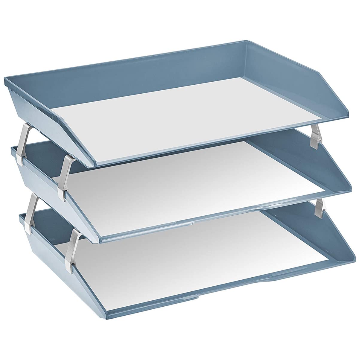 Acrimet Facility 3 Tier Letter Tray, Side Load, Letter Size/A4, Desktop File Organizer, Plastic