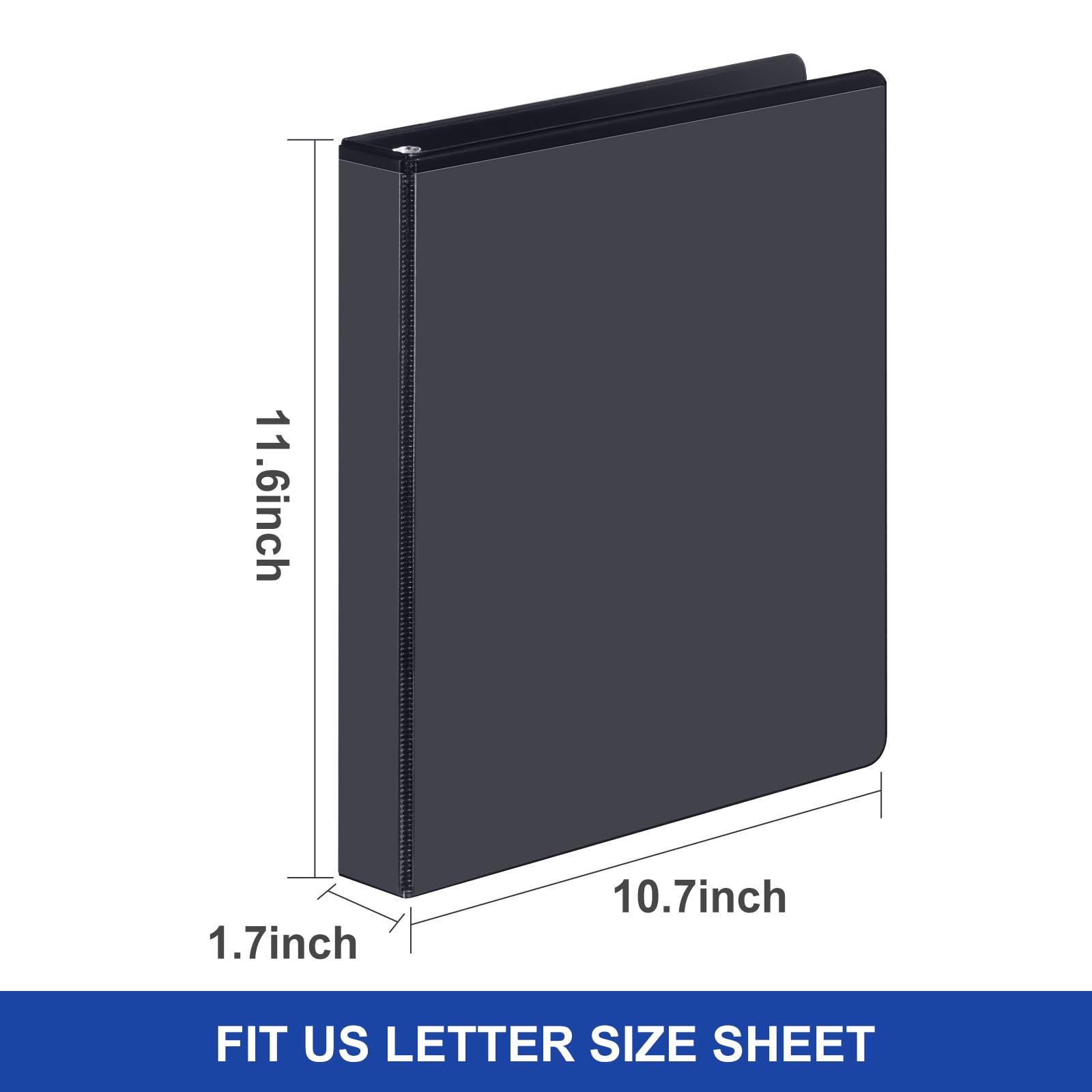 COMIX Sturdy 1 Inch D-Ring 3 Ring Binder with Clear View Cover