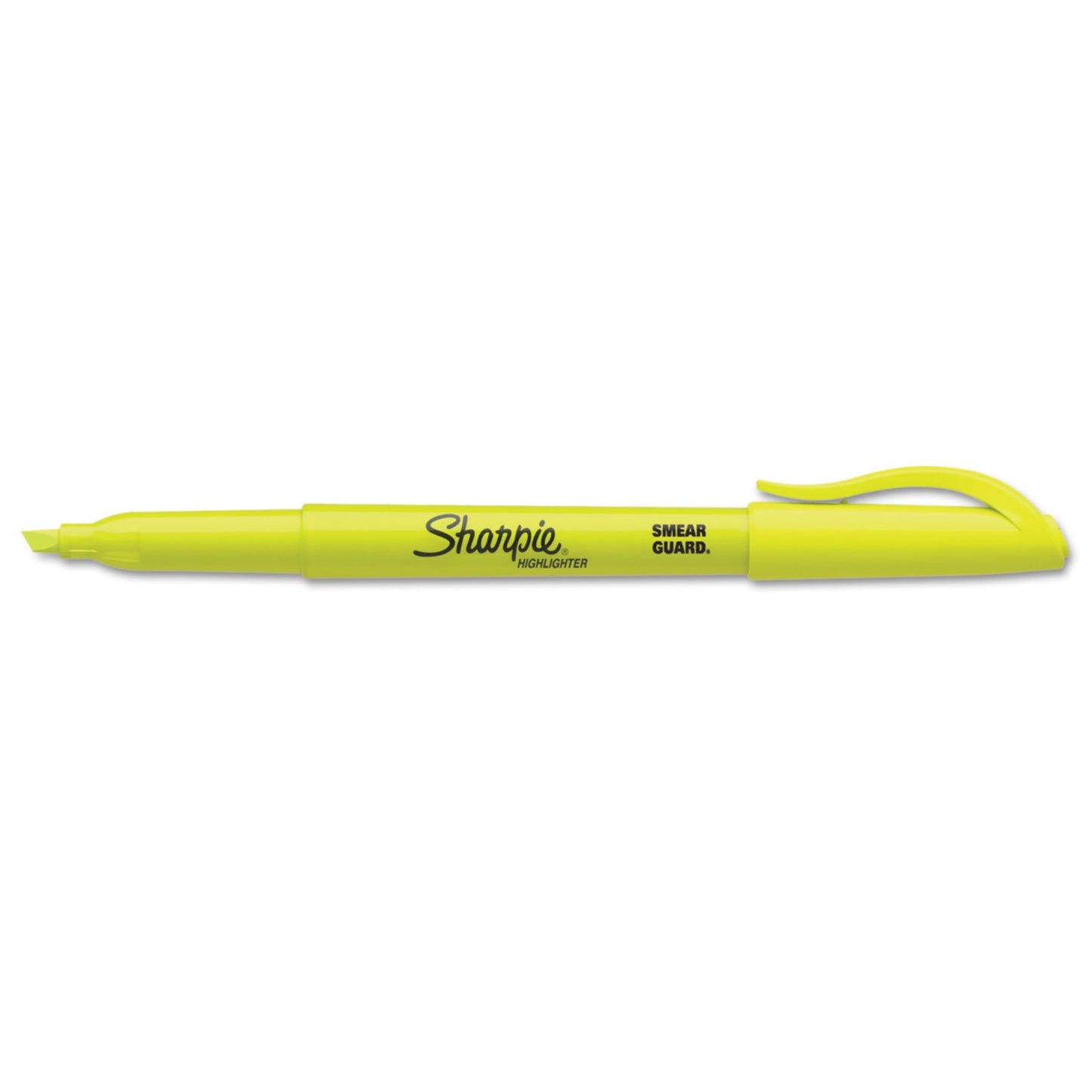 Sharpie Pocket Highlighters, Fluorescent Yellow, Smear-Resistant, Chisel Tip, 36 Count - Classroom