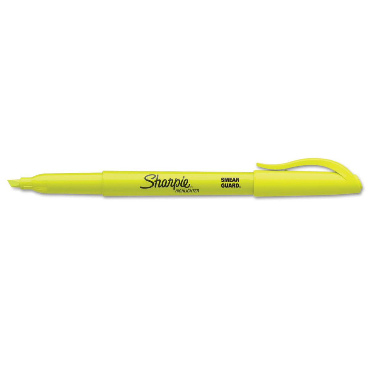 Sharpie Pocket Highlighters, Fluorescent Yellow, Smear-Resistant, Chisel Tip, 36 Count - Classroom