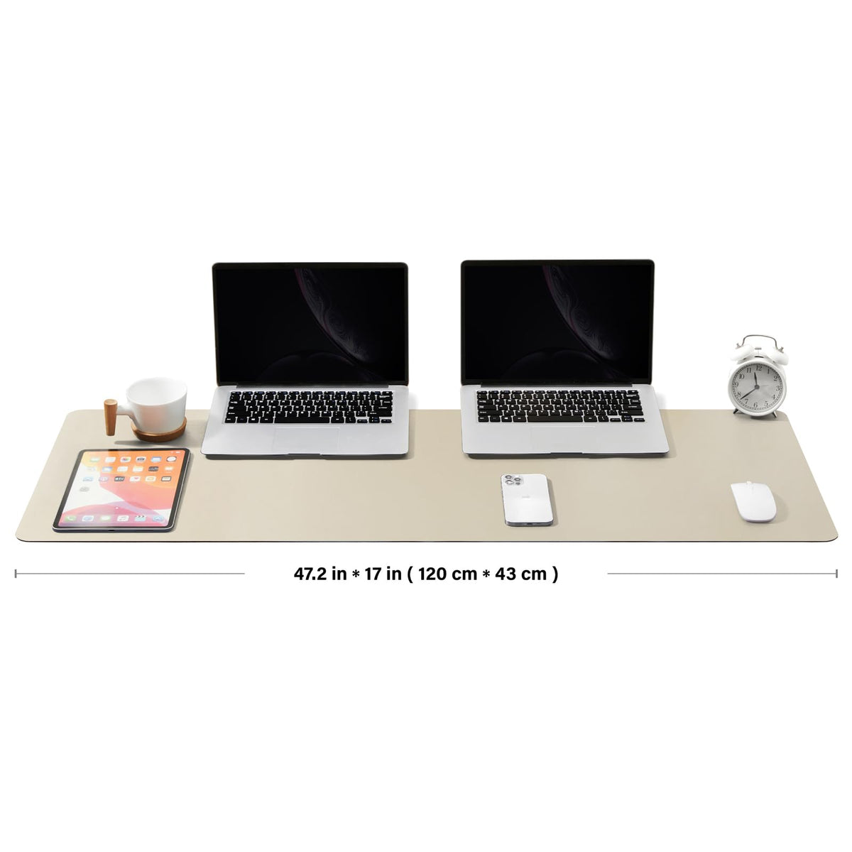 Large Cork Desk Mat - 47.2"x 17" Desk Pad for Office and Home - Ideal for Large Mouse Pad and Desk