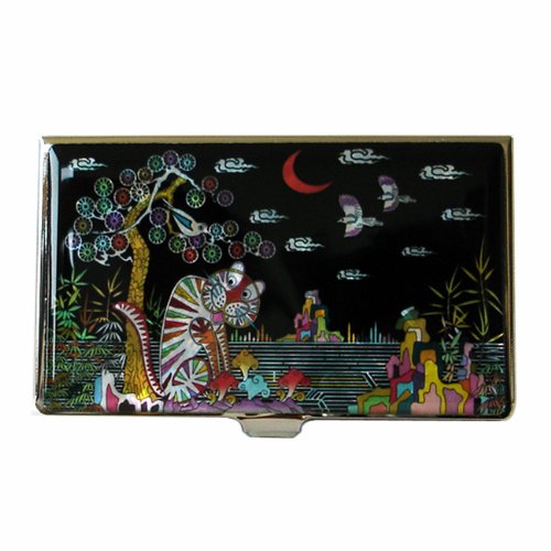 2022 Chinese Lunar New Year Zodiac Tiger Mother of Pearl RFID Blocking Protection Bird Business