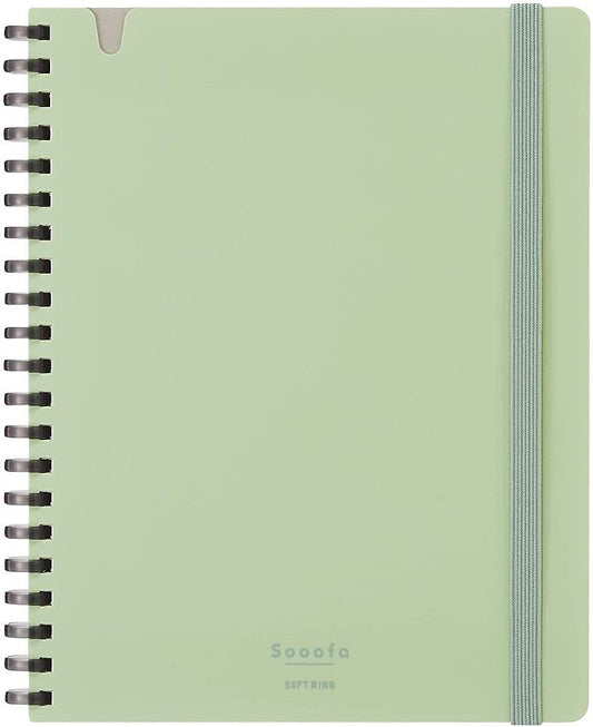 KOKUYO Graph Journal Notebook, Sooofa 7.2'' x 5.5'' Soft Ring Notebook for Women 4mm Grid Ruled, 80