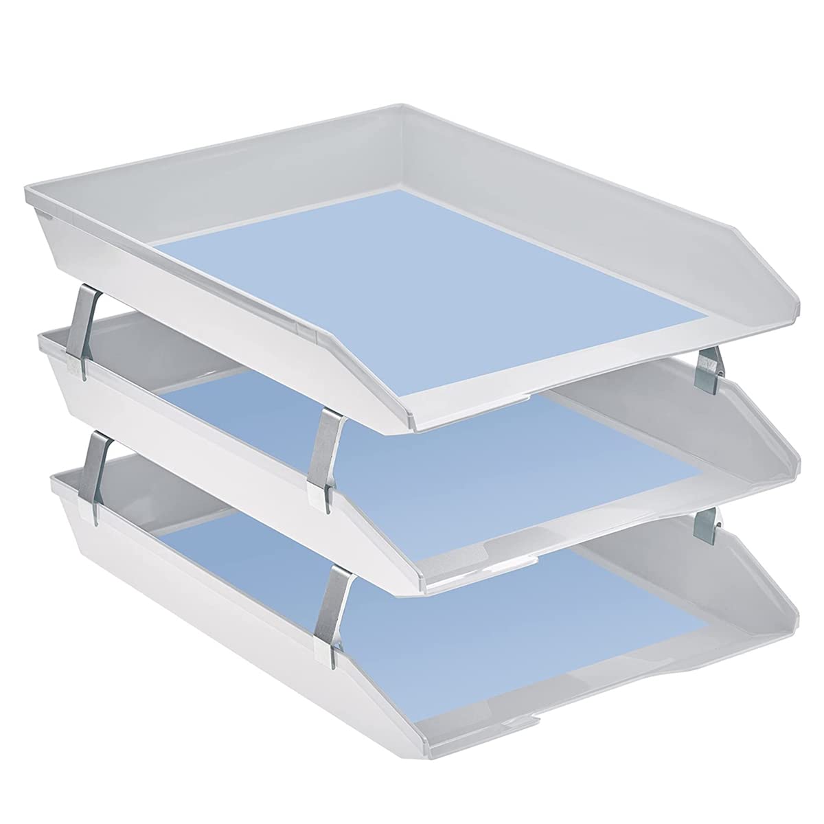 Acrimet Facility 3 Tier Letter Tray, Front Load, Letter Size/A4, Desktop File Organizer, Plastic