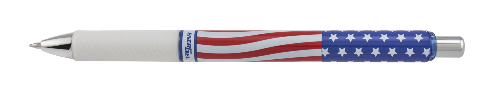 Pentel EnerGel Deluxe RTX Liquid Gel Ink Pen Set Kit, Stars & Stripes, Pack of 3 with 4 Refills