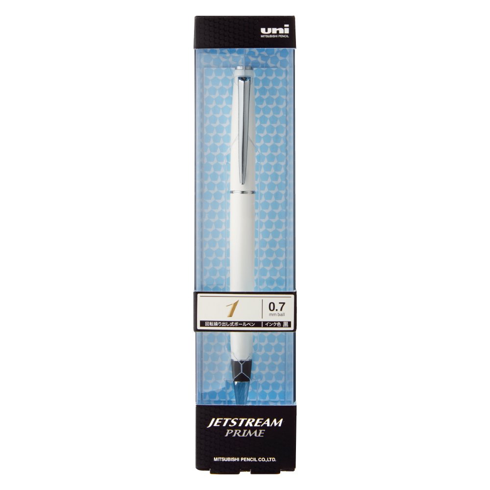 Mitsubishi Pencil SXK300007PA.1 Jetstream Prime Permanent Ballpoint Pen, 0.7, Pearl White