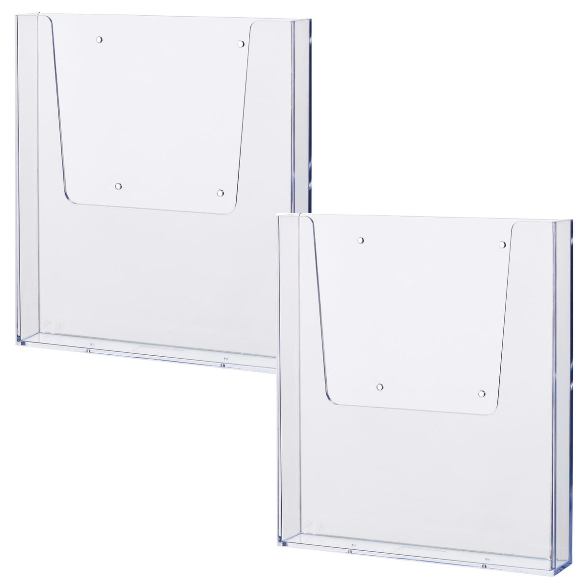 Helit H2350202-2 Brochure Holder Wand the Help Wall DIN A4 Pack of 2 Transparent