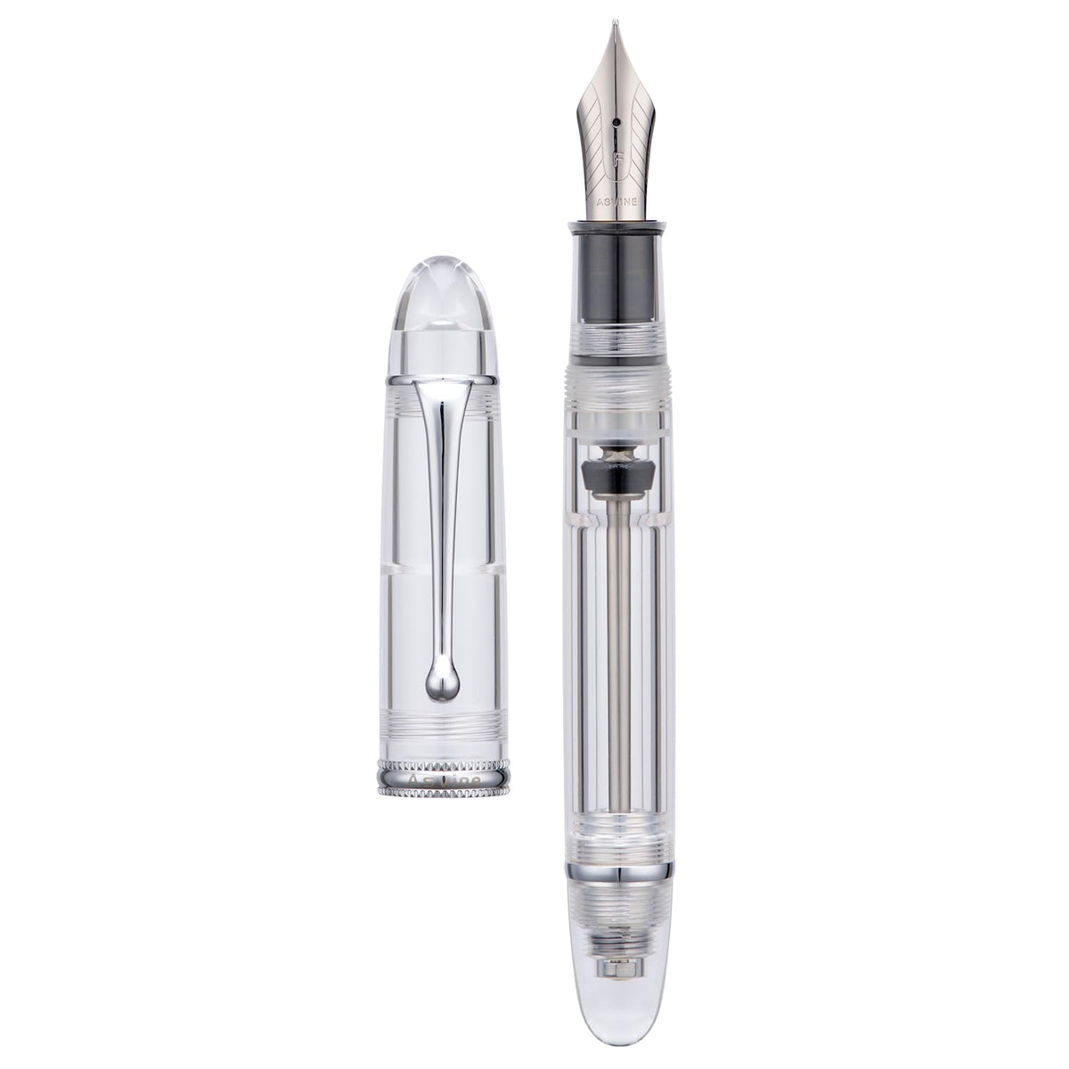 Asvine V800 Fountain Pen - Vacuum Filling System with Large Ink Capacity - Smooth Number 8 Stub Nib