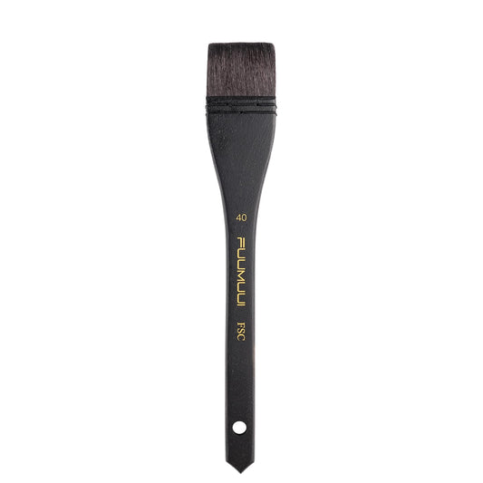 Flat Watercolor Brushes, Fuumuui 40mm Professional Squirrel Hair Flat Hake Brushes, Artists Scale