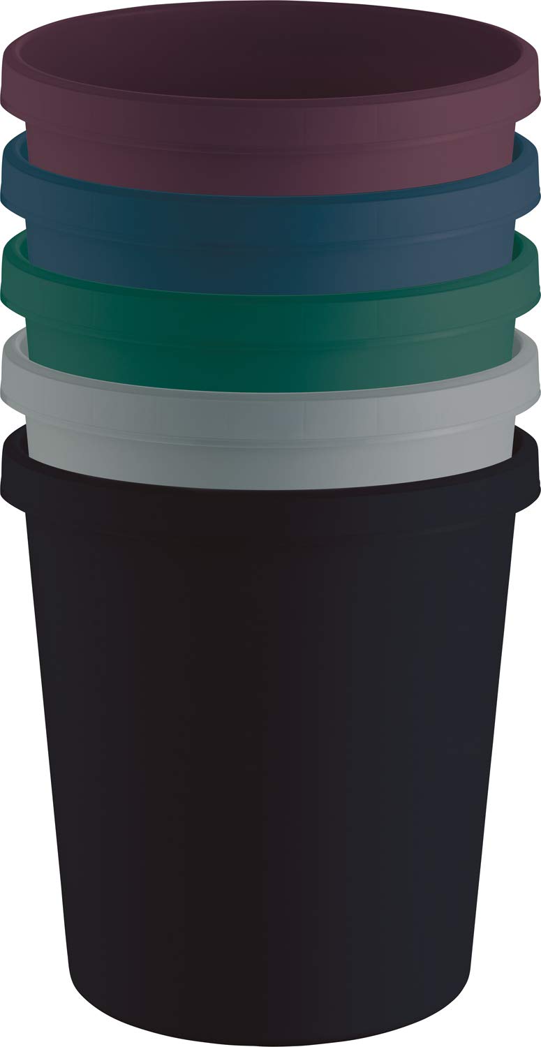 Helit H6405852 - Waste Paper Basket"The Green German", 18 litres, Made of Recycled Plastic, Blue