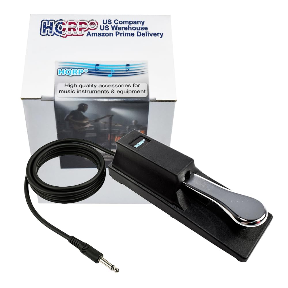 HQRP Sustain Pedal compatible with Yamaha YPG-235 / YPG-535 / YPT-230 / YPT-330 / YPT-240 /