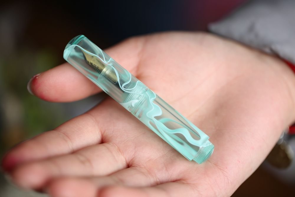czxwyst Wancai Mini Transparent Pocket-Size Eyedropper Fountain Pen Fine Nib 0.5mm (Daydream)