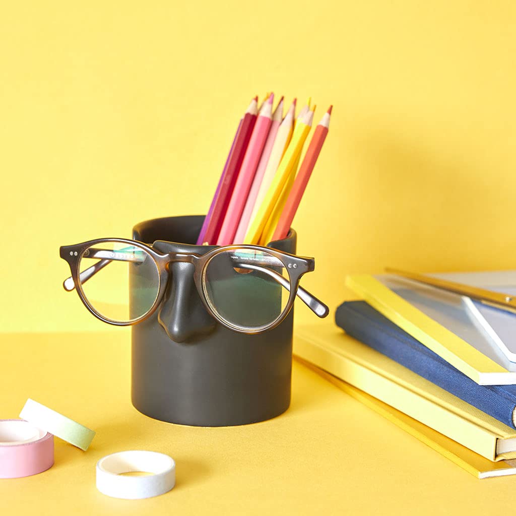 Balvi Mr Tidy Pencil Holder & Glasses Holder - Black - Keep Your Glasses Stored in Your May