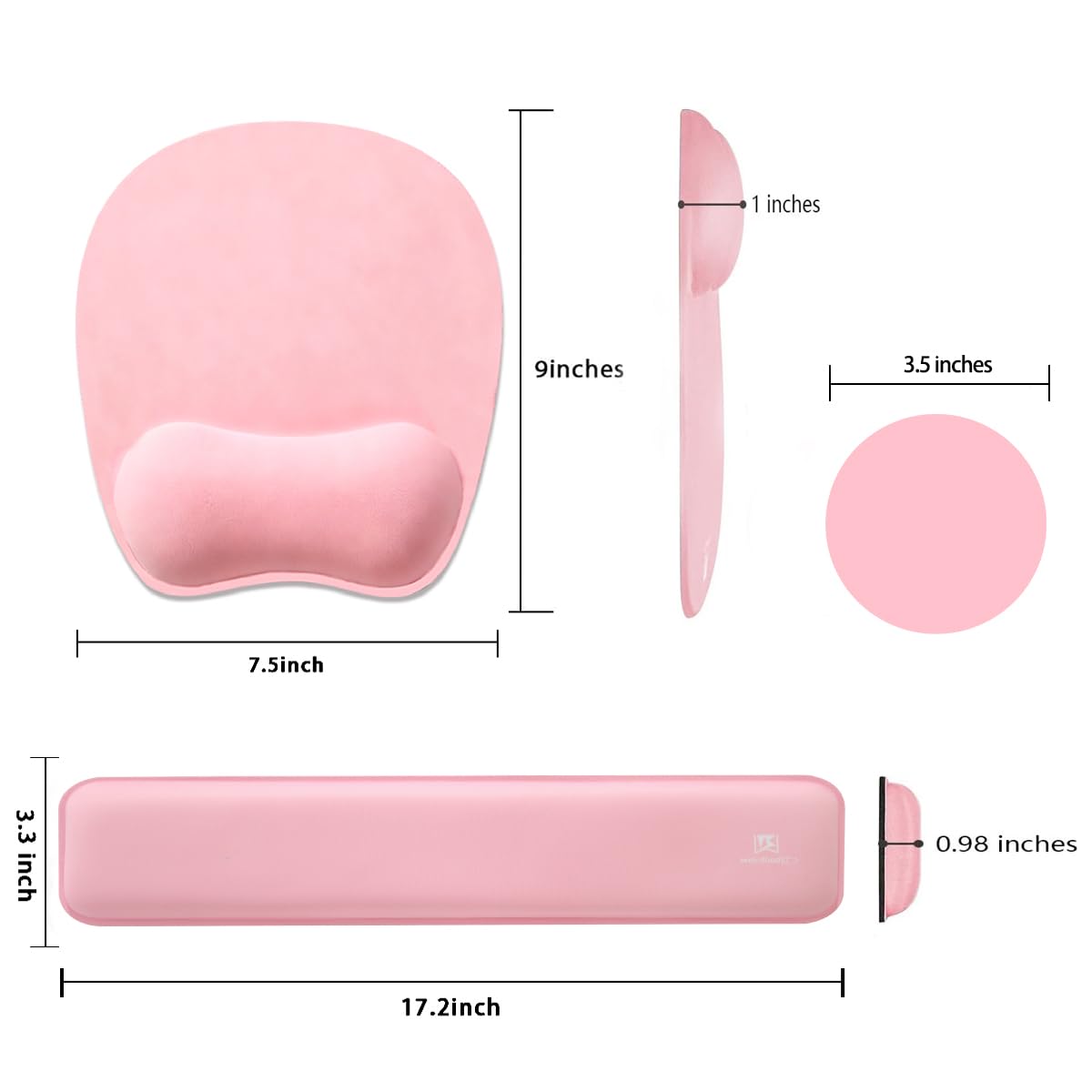 Memory Foam Set Wrist Rest Pad & Mouse Wrist Rest Support,Ergonomic Design for