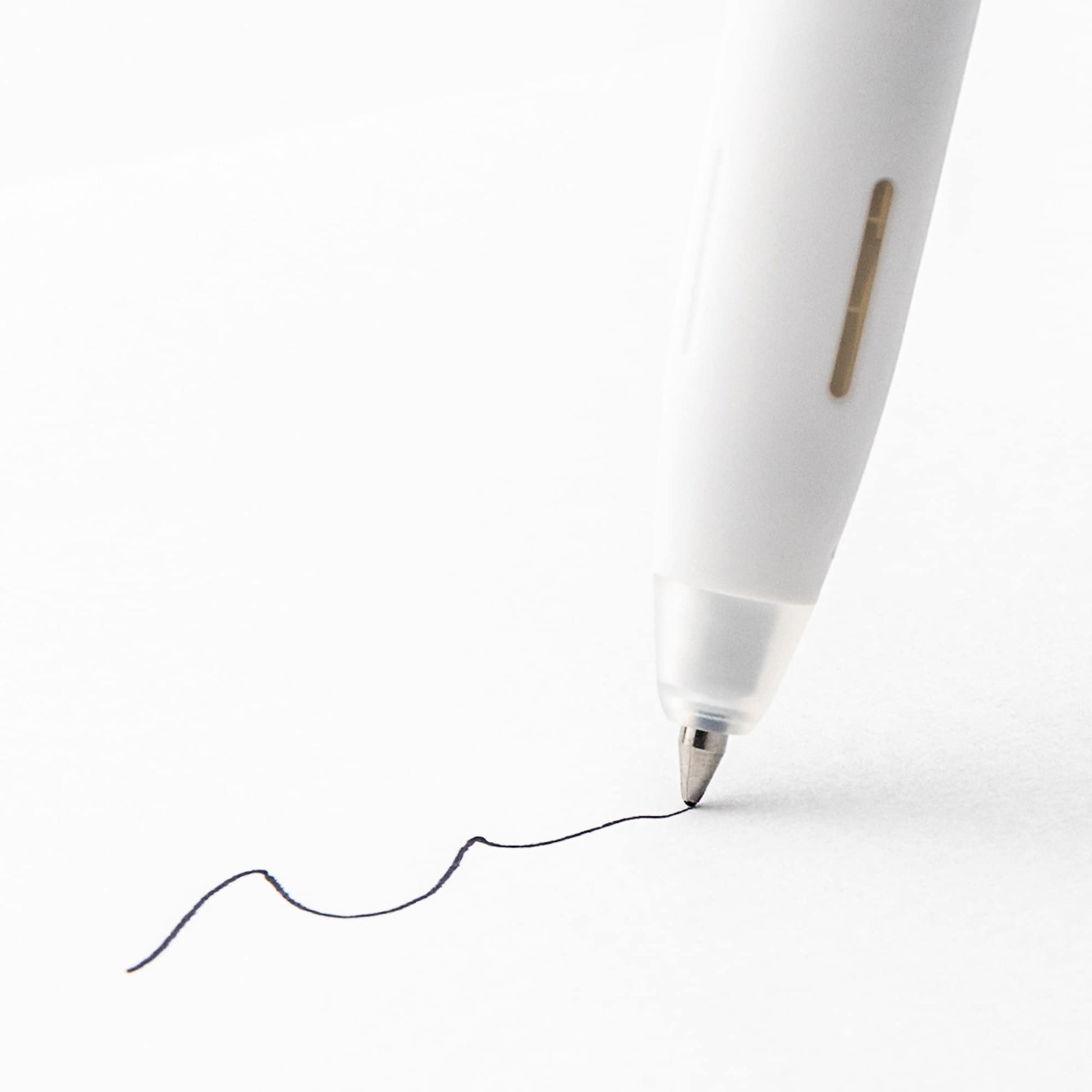 Zebra Pen bLen White Retractable Gel Pen, Black Ink, 0.7mm, 12-Pack