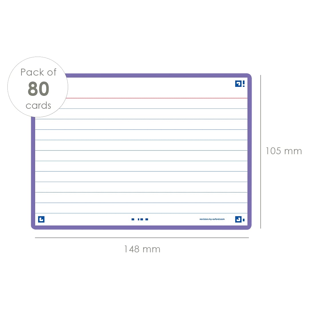 Oxford Flash 2.0 A6 Flash Cards (Pack of 80) a6 Violet