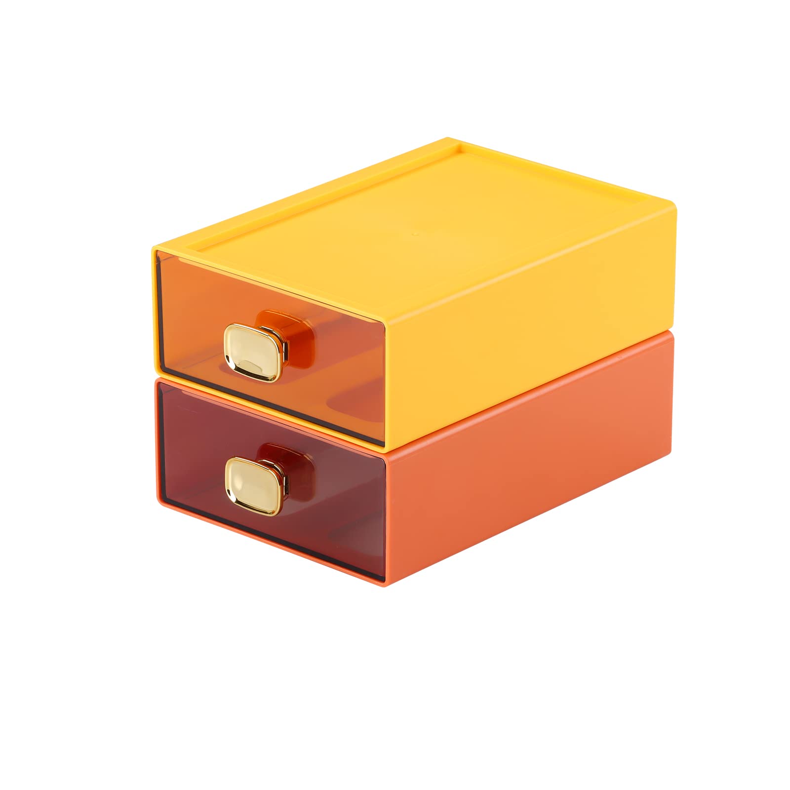 OSteed Desktop Storage Drawers, Stackable Countertop Organizer with Drawers