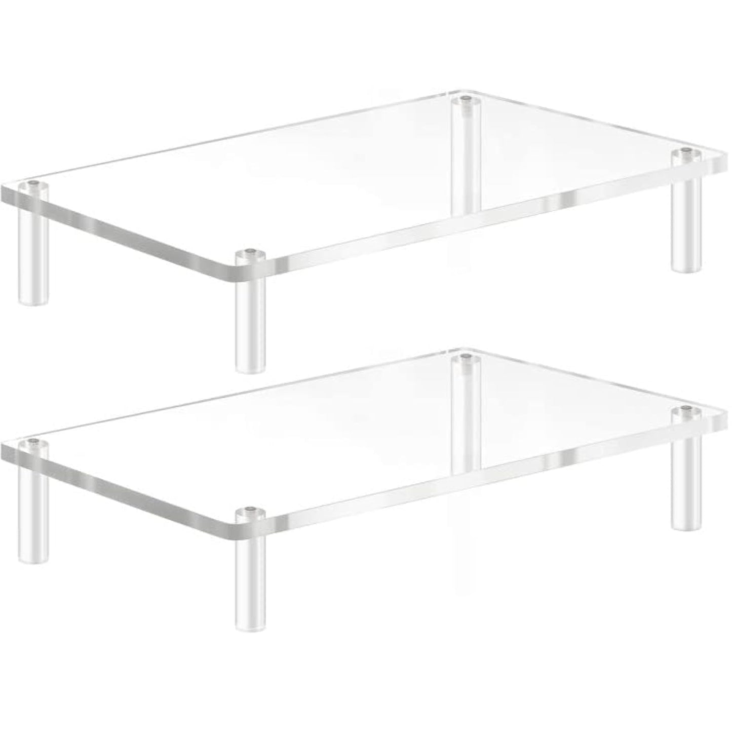 YestBuy Acrylic Monitor Stand Riser, Clear Computer Stand for Laptop, iMac, Pc, Printer, Desktop