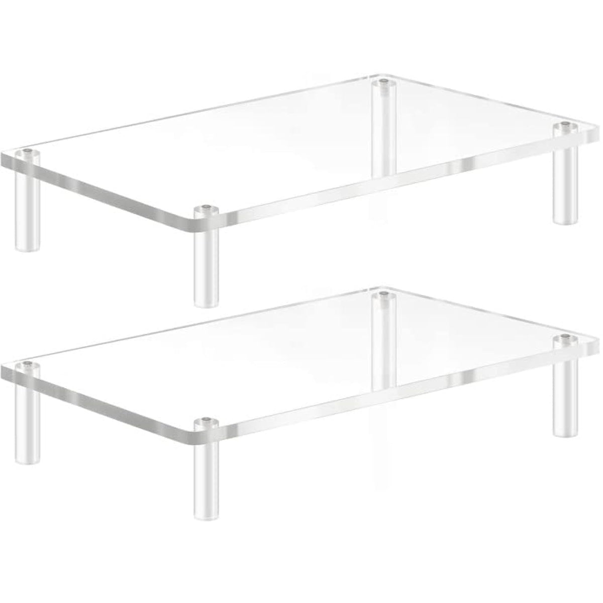 YestBuy Acrylic Monitor Stand Riser, Clear Computer Stand for Laptop, iMac, Pc, Printer, Desktop