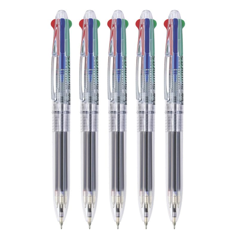 FLAIR Sunny Retractable 0.5mm Ball Pen Pouch Pack | Swiss Tip Technology | Retractable Mechanism &