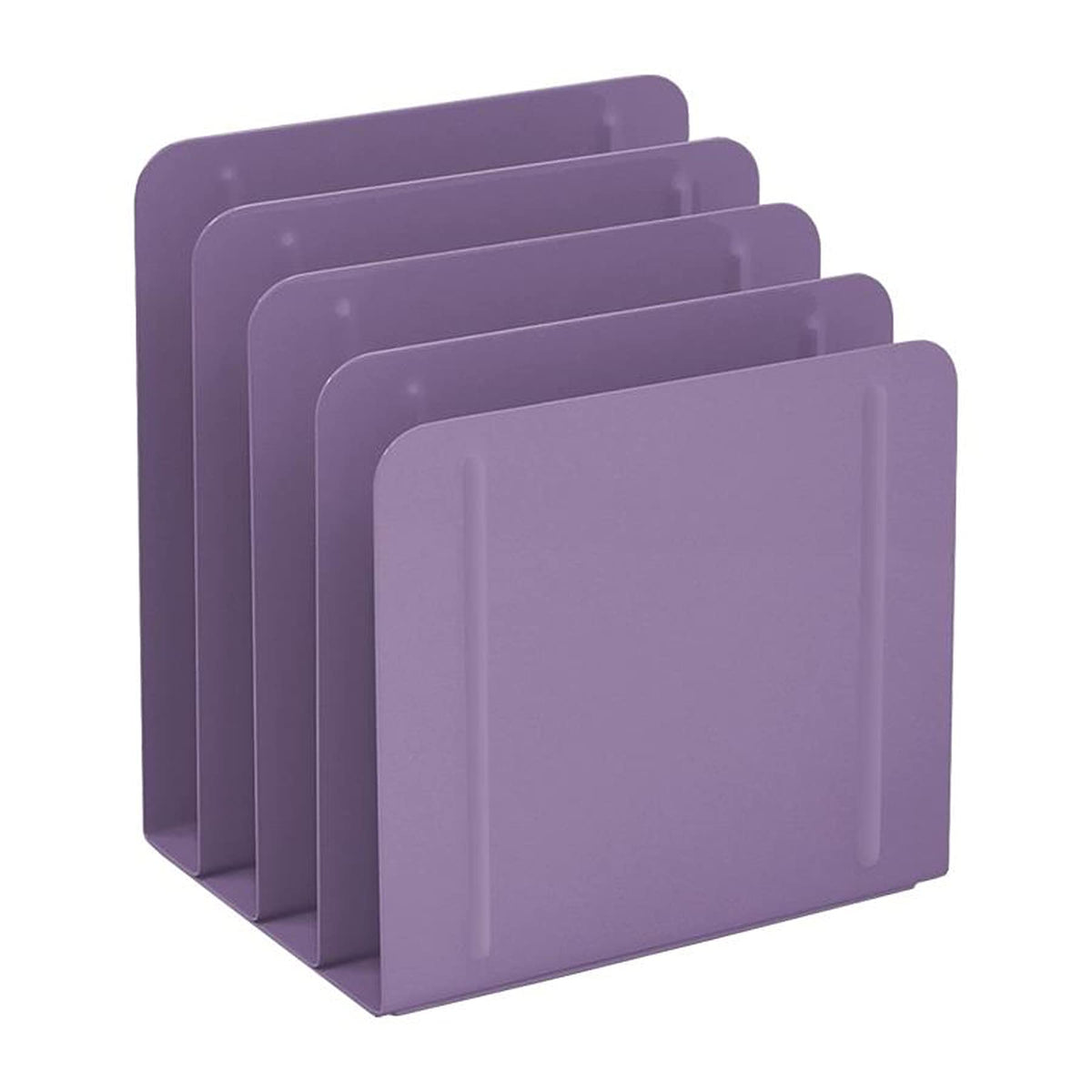 Acrimet 4-Section File Sorter Vertical, Metal Desktop Organizer, Purple