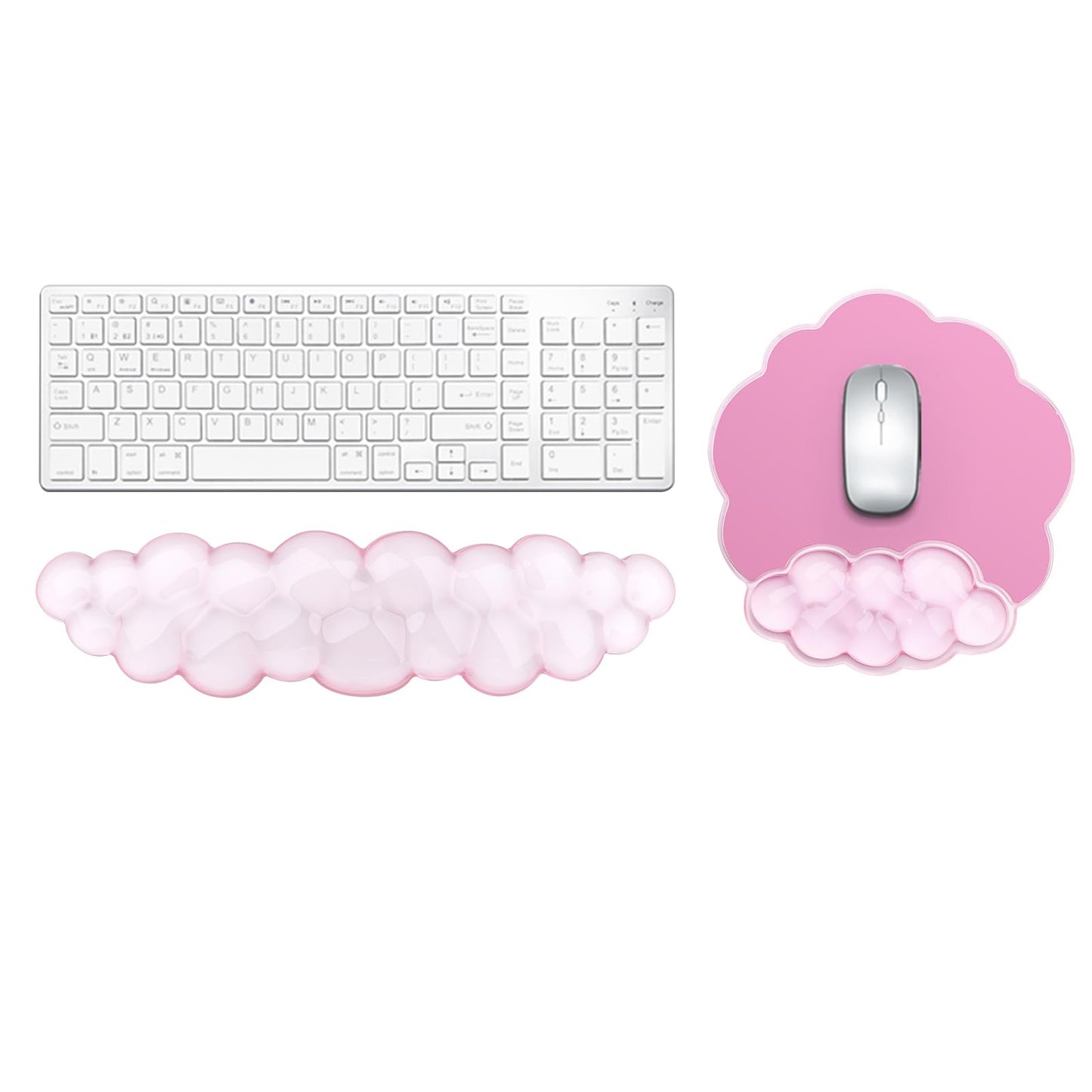 Gel Cloud Keyboard and Mouse Wrist Rest, Cute Wrist Support and Arm Support Rest for Typing Pain