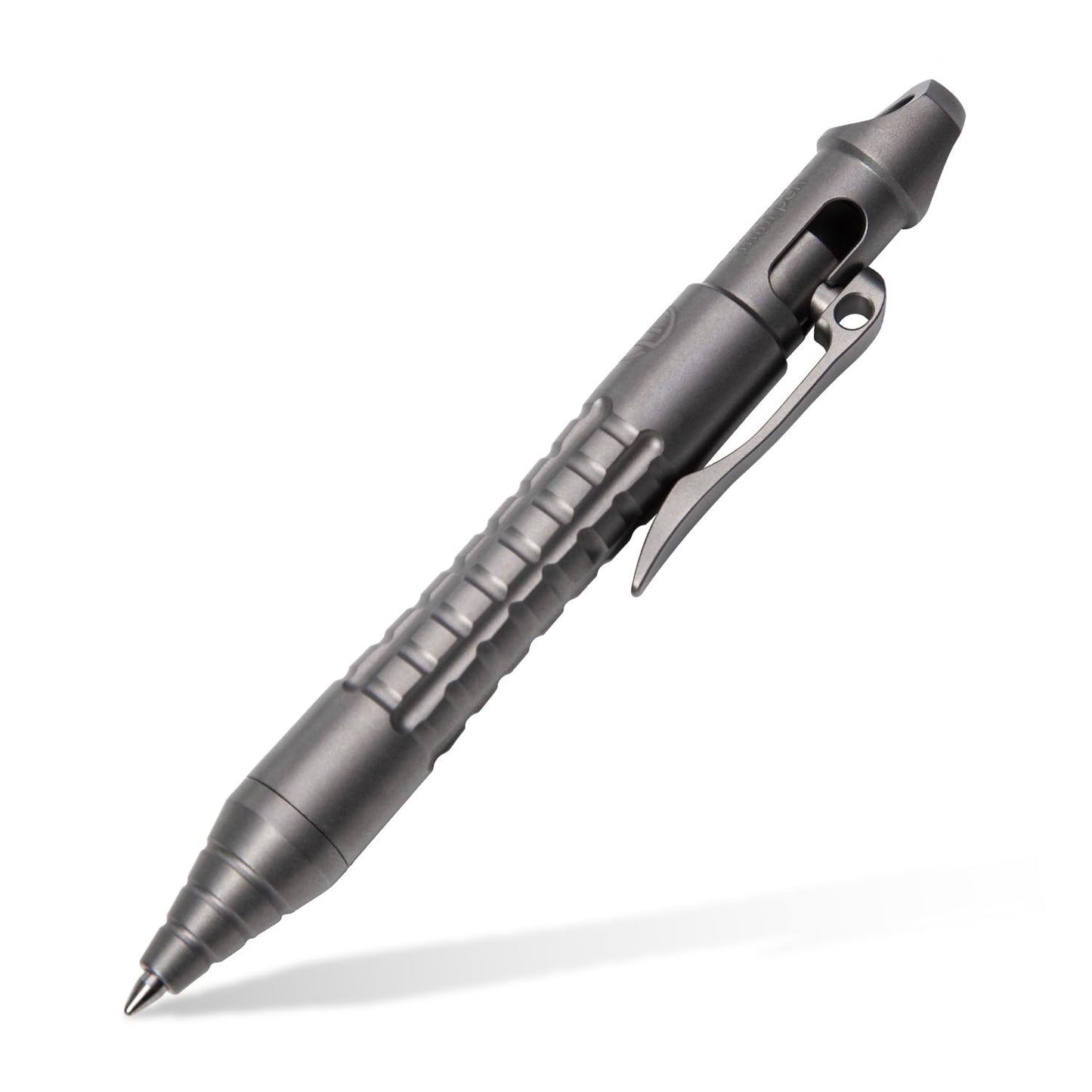 TACRAY Titanium Bolt Action Mini EDC Pocket Pen with Short Refill, Small Keychain & Lanyard Clip