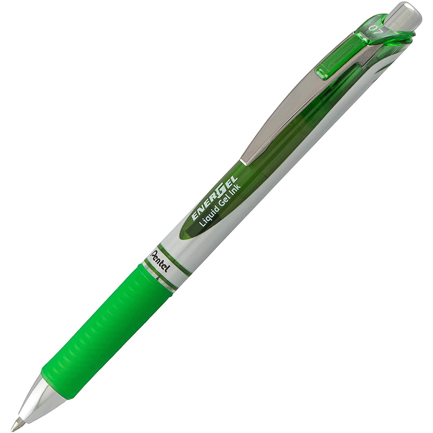 Pentel EnerGel 0.7 MM RTX Retractable Liquid Gel Pen, 10 Pack of New Assorted ink Colors, Metal