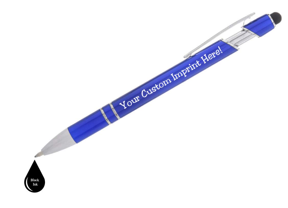 Personalized Pens with Stylus - The Legacy - Custom Metallic Printed Name Pens with Black Ink