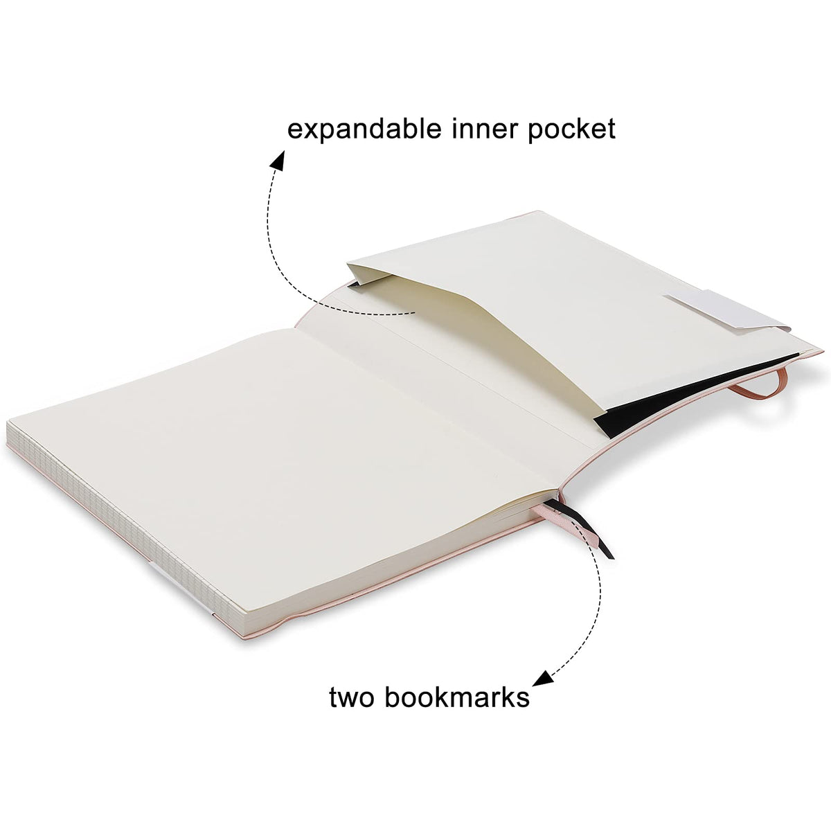 College Ruled Notebook B5, Total 376 Numbered Pages 7.6'' x 10'' (BLACK)
