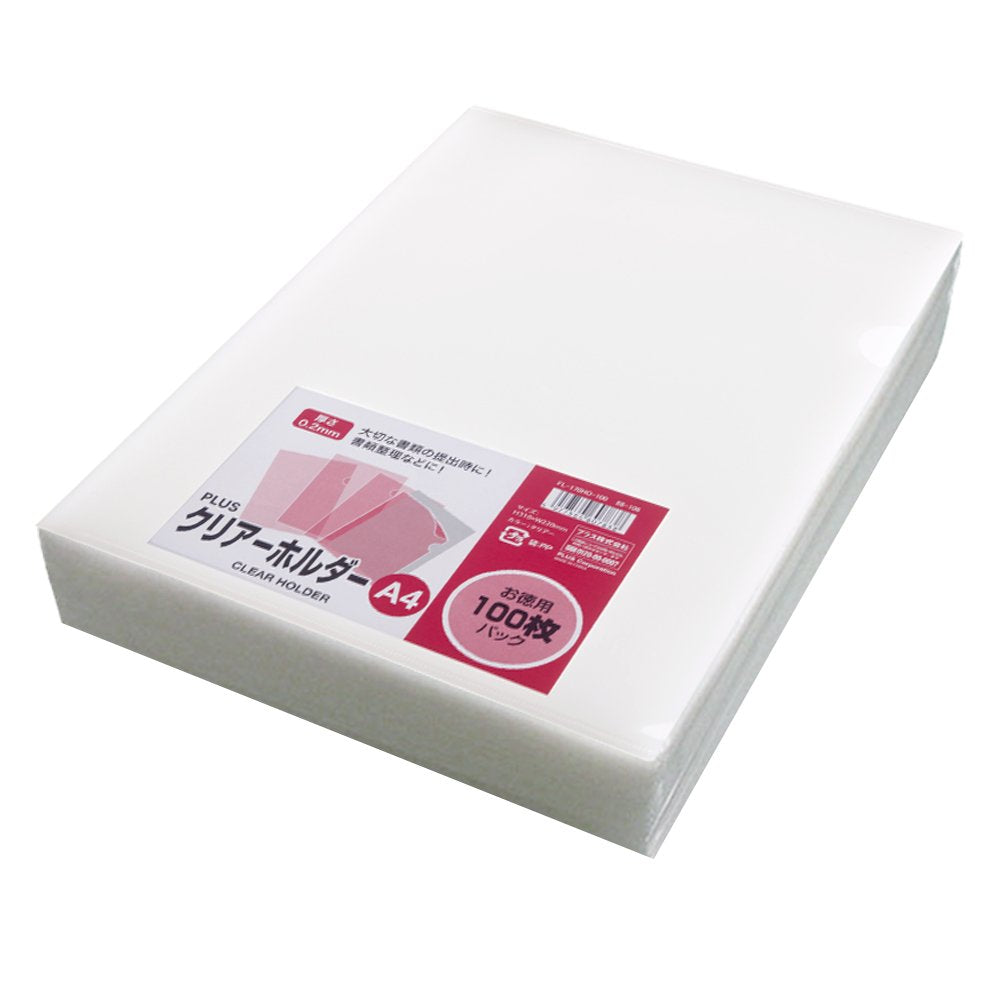 Plus clear holder A4 100 sheets clear FL-170HO-100 88-106