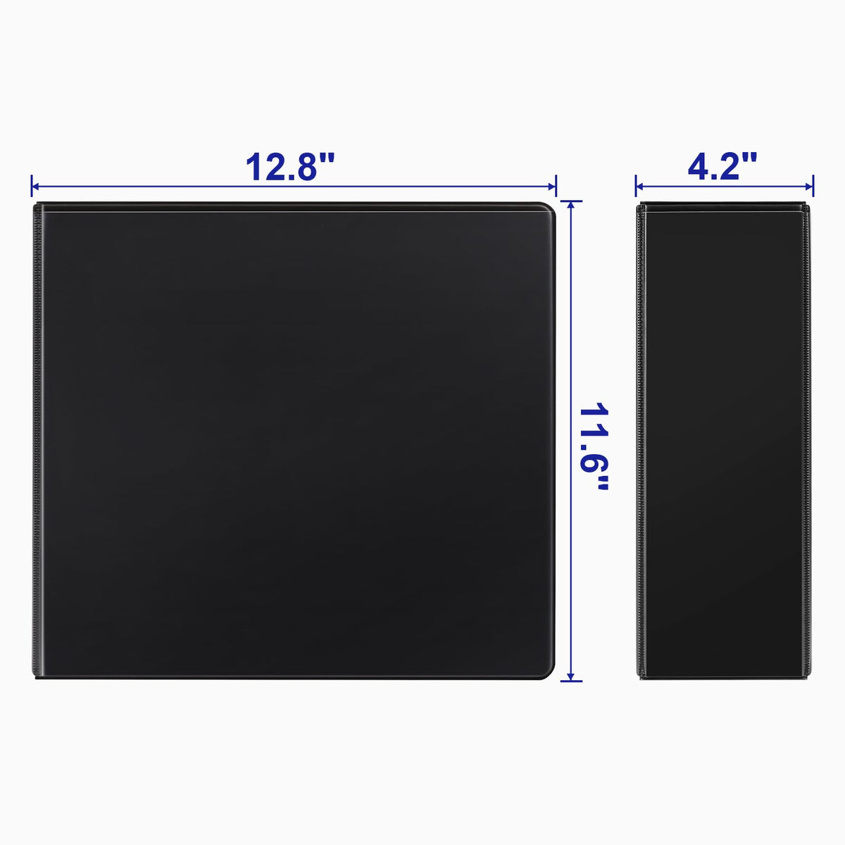 COMIX Durable 4 Inch D-Ring 3 Ring Binder with Clear View Cover