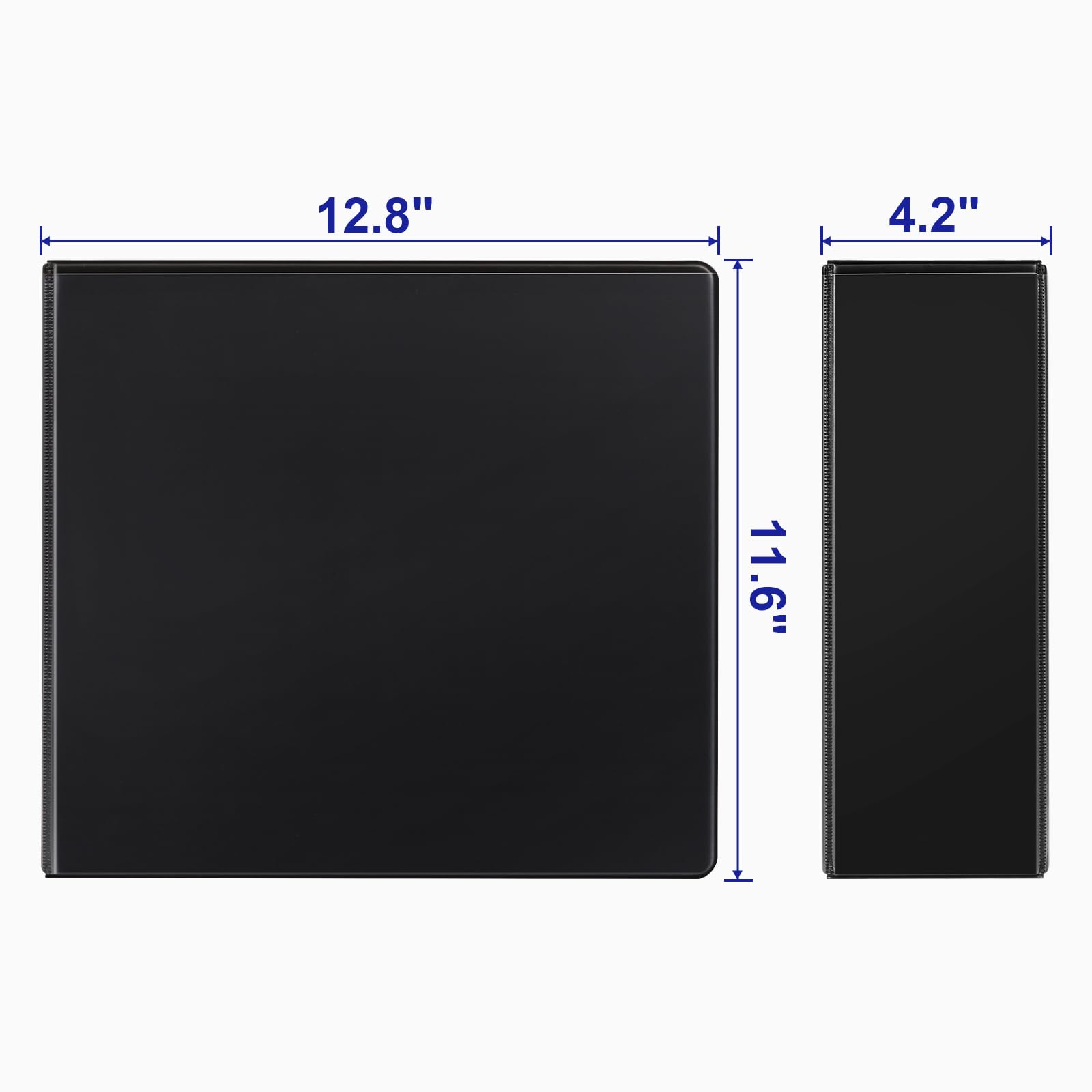 COMIX Durable 4 Inch D-Ring 3 Ring Binder with Clear View Cover