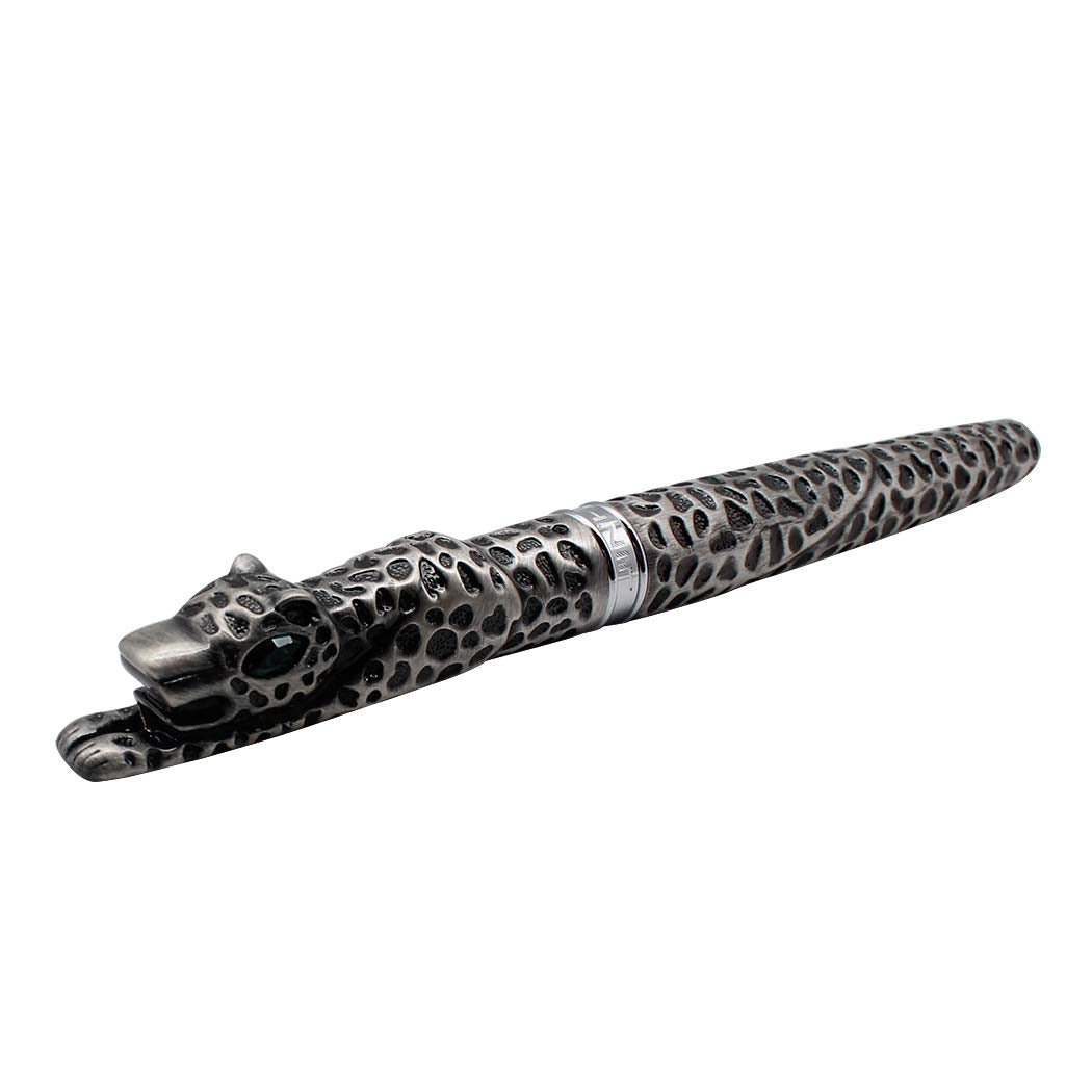 zoohot Leopard Jinhao Fountain Pen Medium Nib Big Heavy Pen & Refill Ink Converter Business