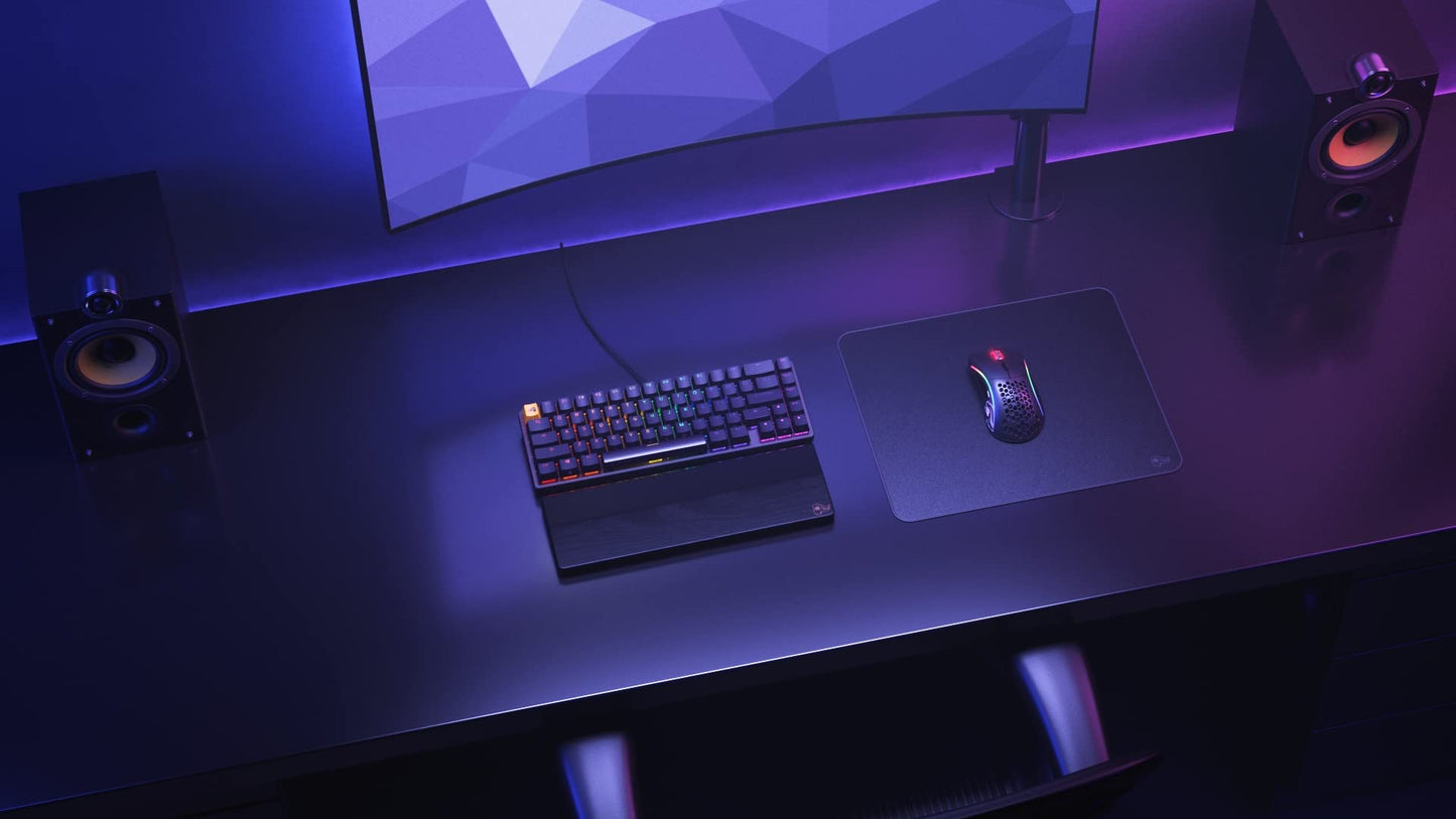 GLORIOUS Large Gaming Mouse Mat/Pad - Stealth Edition - Stitched Edges, Black Cloth Mousepad |