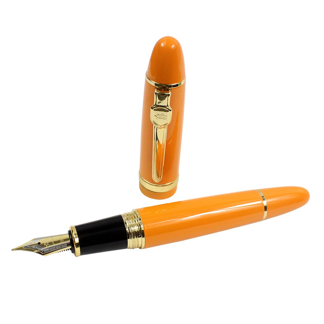 zoohot Jinhao 159 Fountain Pen Gold Trim Medium Nib Heavy Pen 3 Pieces in 3 Colors