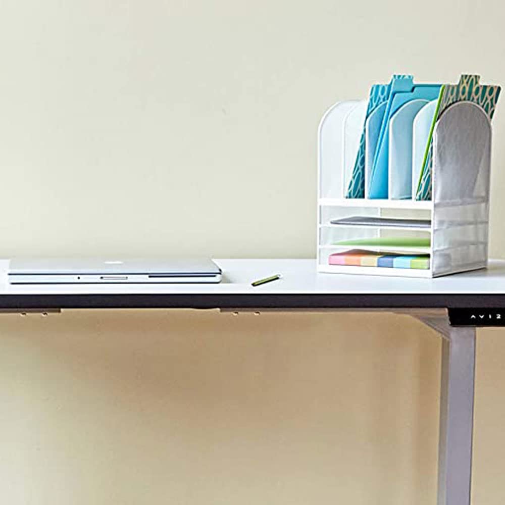Safco Steel Mesh Onyx 2 Tray, 6 Sorter Desktop Organizer - Durable, Stylish Product for Home