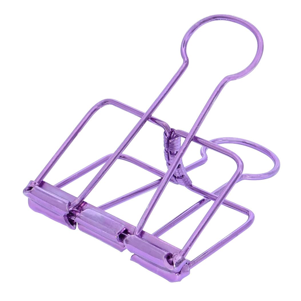 Extra Large Binder Clips 2 Inch, Big Paper Clamps Purple for Office School Supplies (15Pcs)