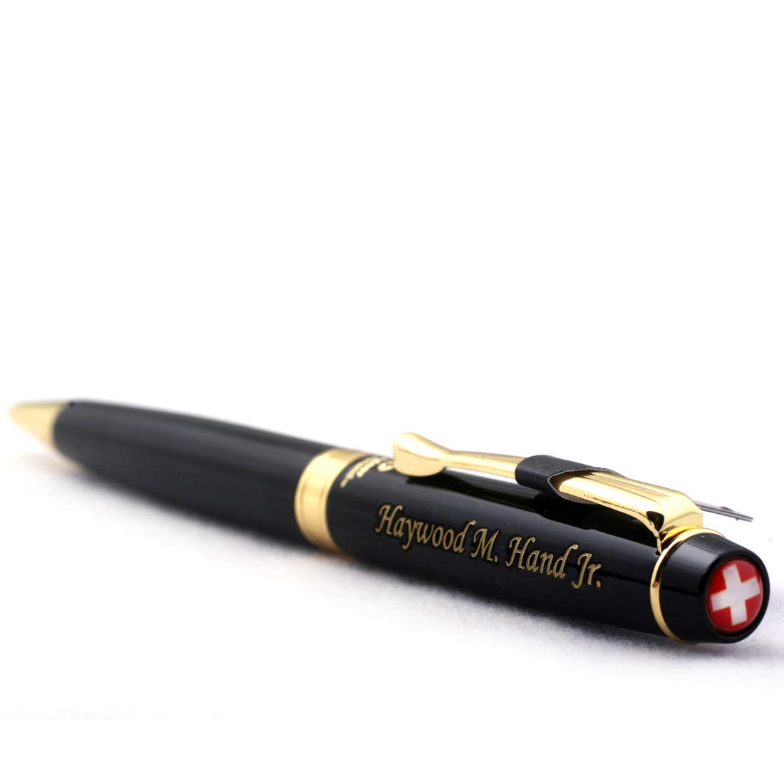 Sotania Swiss Engraved Pen – Personalized Luxury Brass Ballpoint Pen with Refill, Custom Laser