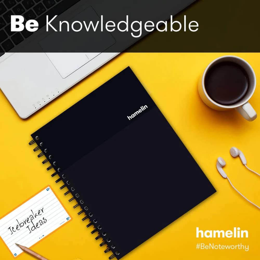 Hamelin, Spiral Notebook, 8x10in, College Ruled, Hardcover, 75 shts/150 Pgs, 1 Subject Notebook