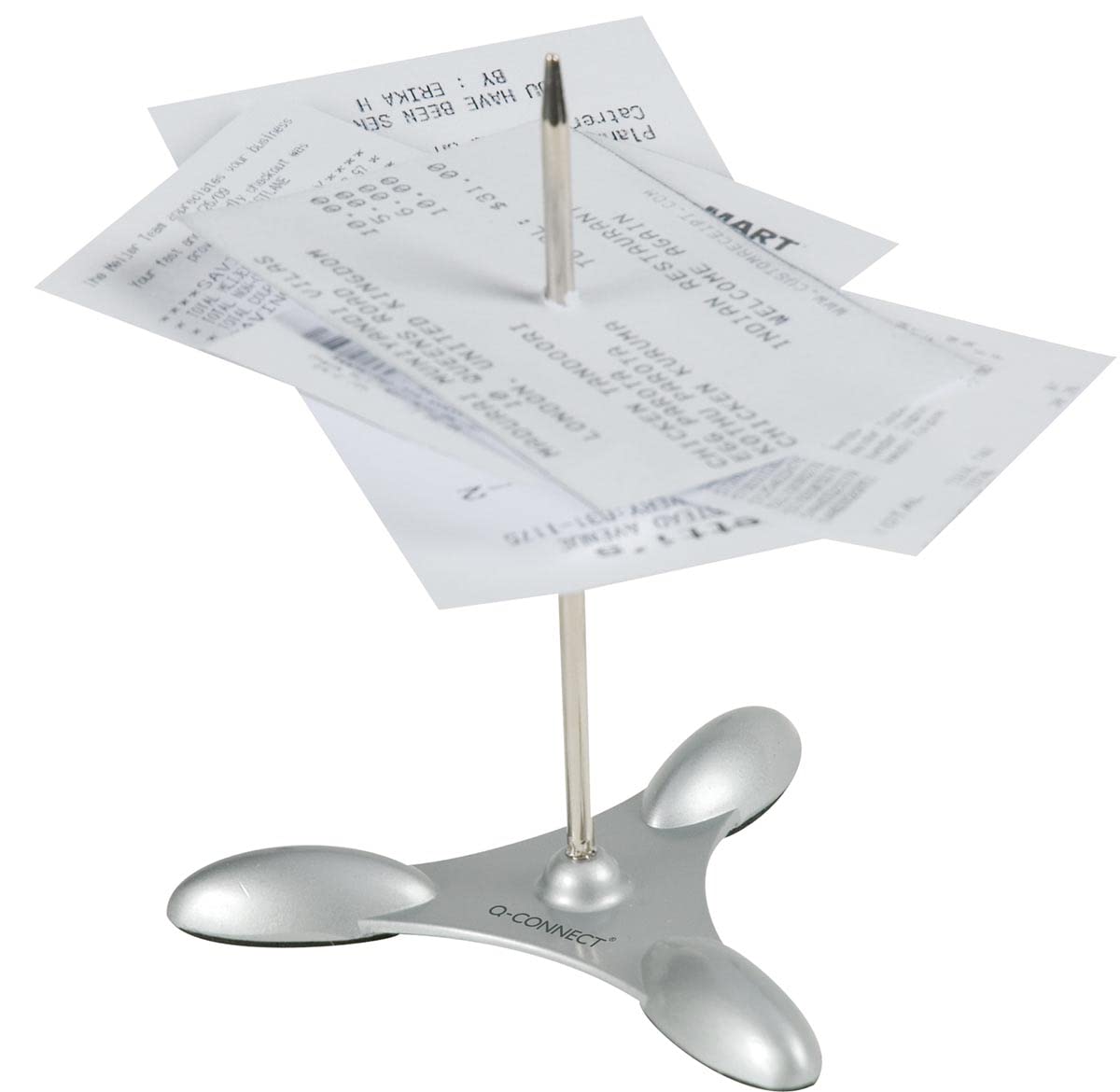 Q-Connect Note Spike, 9.5 x 8.5 x 1.1 cm, Silver