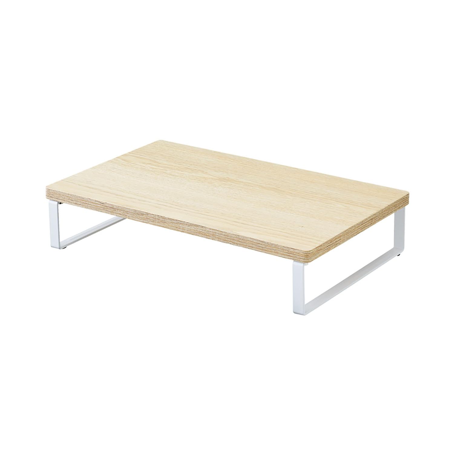 Lihit Lab A8003-35 Computer Stand, Monitor Stand, Wood Grain Style, MDF Tabletop, Compact, Natural